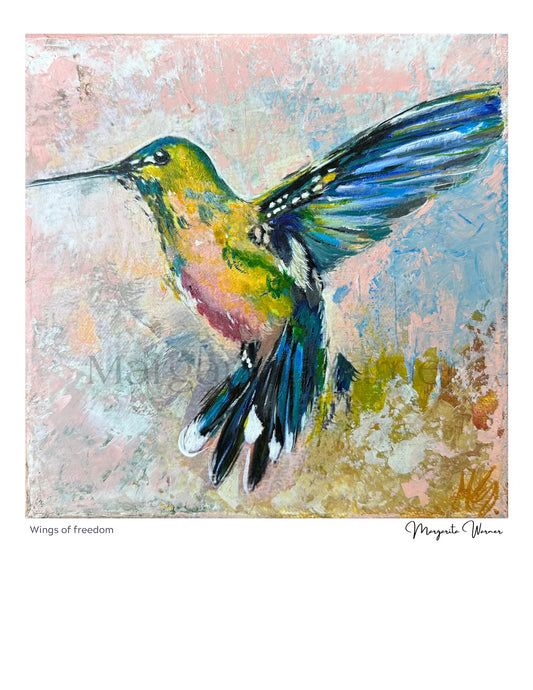 Wings of Freedom – Hummingbird Art Print