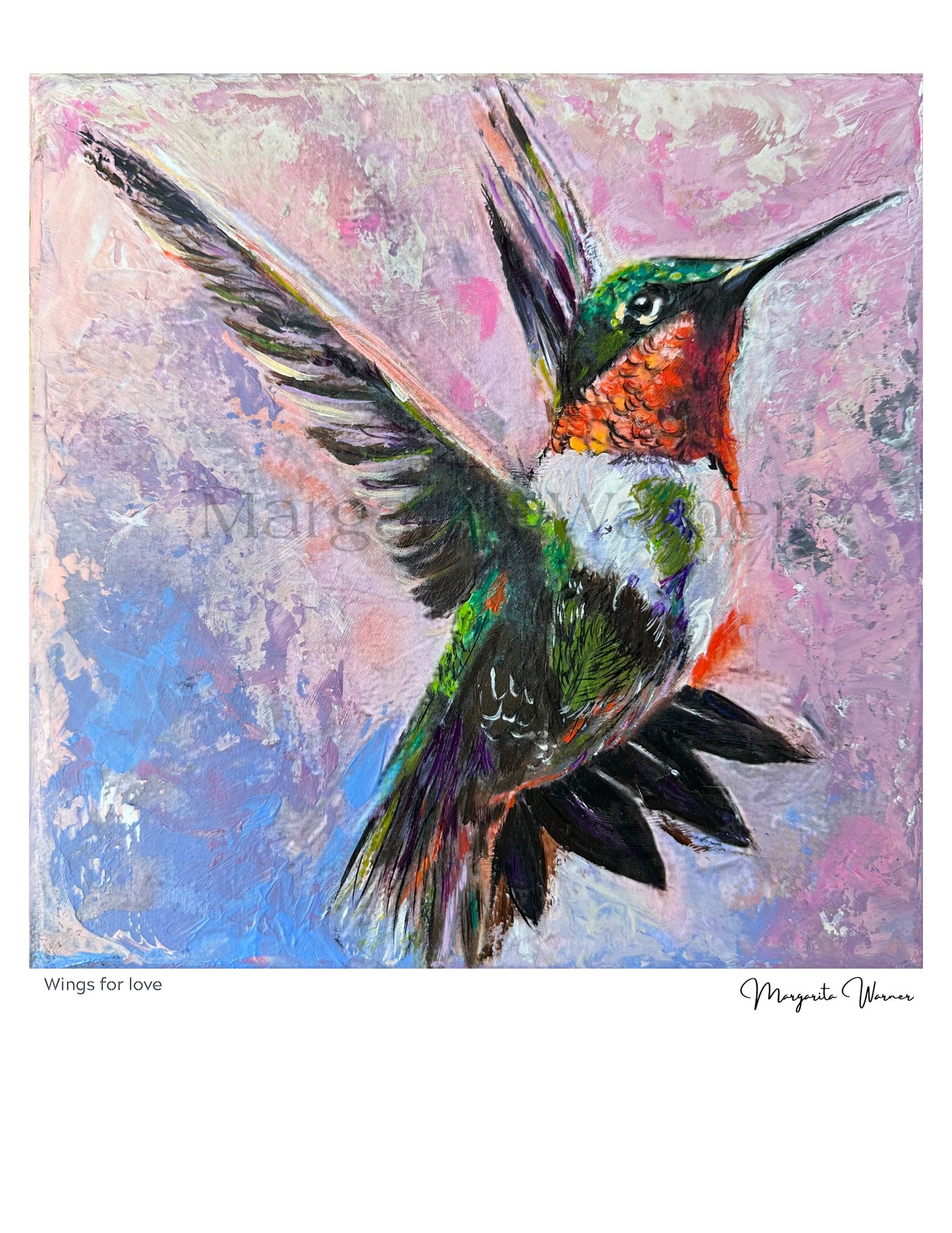 Wings of Love – Hummingbird Art Print