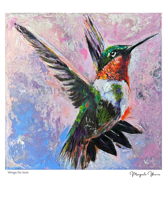Wings of Love – Hummingbird Art Print